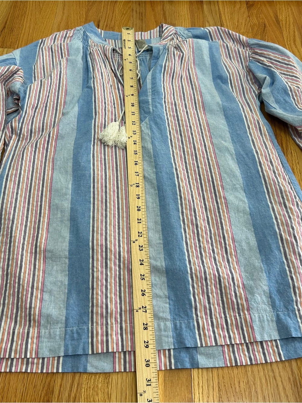 Liv Los Angeles Striped Cotton Tunic Top - Picture 13 of 13